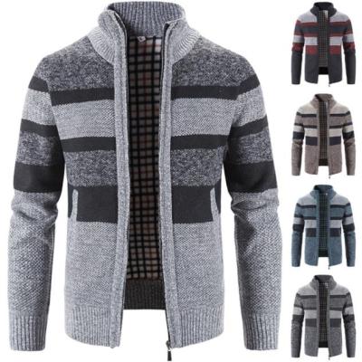 China Lowest Price Breathable Autumn Winter Stand Collar Knitted Sweater Men Fashion Cardigan Sweater 2021 For Men for sale