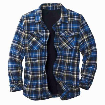 China Anti-pilling Best Design Plaid Long Sleeve Shirts For Men 2021 Autumn Winter Fleece Shirt Jacket Mens for sale