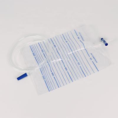 China Disposable PVC Urine Drainage Collection Bag Medical Disposable Urine Bag 2000ml Drainage Bag for sale