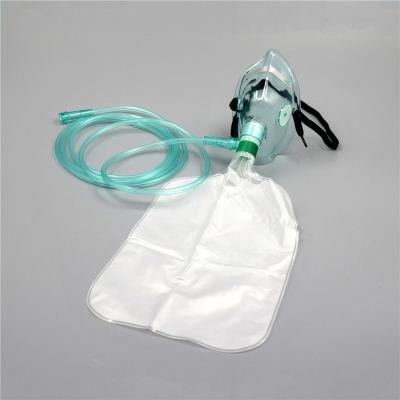 China Pediatrica desechable de bolsa de deposito Mascarilla de oxigeno de scam PVC Consumables de medicos transparent disposable de Mascarilla de oxigeno for sale