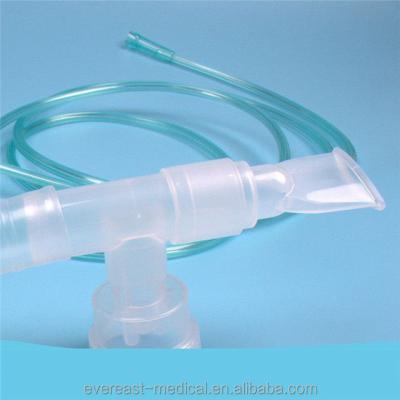 China Safety PVC Disposable Medical Nebulizer Oxygen Mask With T-Line With Mouthpiece for sale