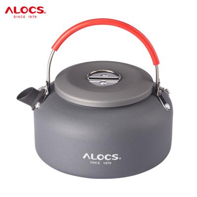 China 1-2 Person Alocs Factory Direct Sale 0.8L Picnic Boosting Travel Mini Outdoor Portable Camping Tea Kettle Aluminum Aluminum Kettle for sale