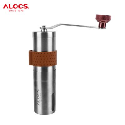 China Alocs 43-Years China Factory Sustainable Camping Stainless Steel Outdoor Portable Manual Coffee Grinder for sale