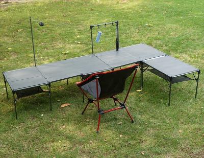 China Alocs Modern Aluminum Spliced ​​Camping Folding Picnic Dining Outdoor Folding Foldable Table for sale