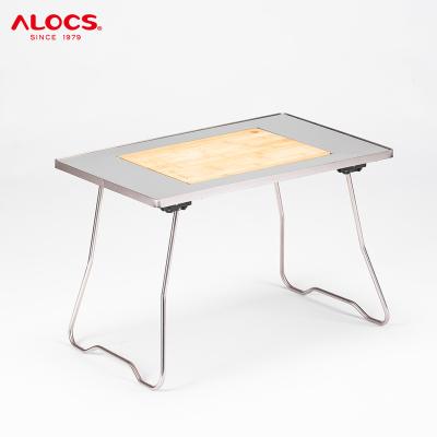 China Alocs Contemporary Portable Stainless Steel Folding Including Chopper Picnic Tables IGT Cooker Camping Outdoor Built-in Table for sale