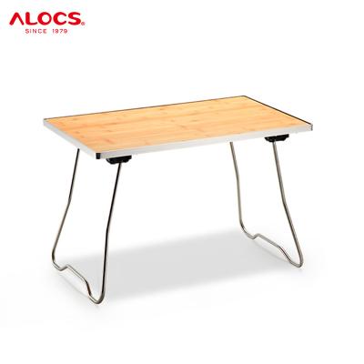 China Alocs Modern Source Supplier Cheap Garden Furniture Raising Convenient Folding Outdoor Camping Table for sale