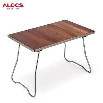 China Modern Alocs Factory Production Cheap Garden Furniture Raising Convenient Folding Outdoor Camping Table for sale