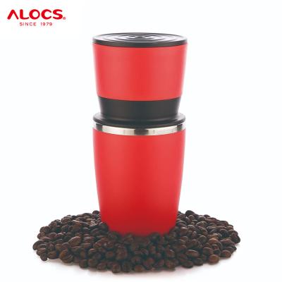 China Alocs Viable Hot Sale 2 in 1 Multifunctional Manual Coffee Grinder Adjustable Beans Grinder for sale