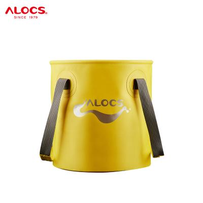 China Alocs Most Sustainable Travel Product PVC Fishing Folding Camping Bucket for sale