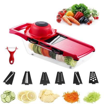 China Sustainable Alocs 6 In 1 Six Blades Vegetable Cutter Multifunctional Universal Vegetable Cleavers for sale