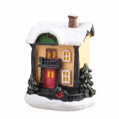 China New Resin Christmas Decorations Resin Home Micro Landscape Resin House Ornaments Christmas Gifts for sale