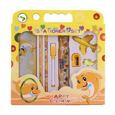 China School Lovely School Student Wholesale Cartoon Gift Bag Stationery Set School Supplies Set for sale