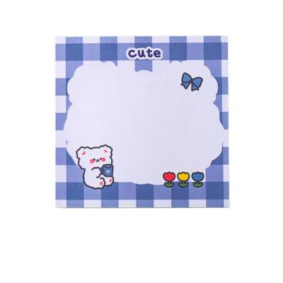 China Wholesale cute loose-leaf smudge cartoon bear student message notebook take-out can be torn sticky note for sale