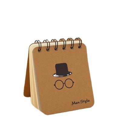 China Printed British Notebook Beard Glasses Whistle Hat Stationery Portable Studying Spiral Notebook for sale