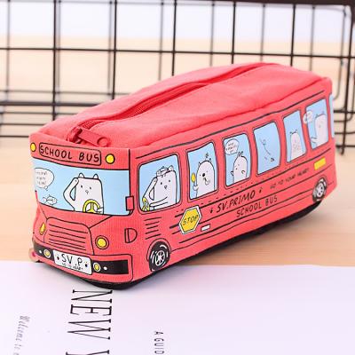 China Schools & Offices Wholesale Small Bus Stationery Creative Animal Pencil Bag Multi Color Student Canvas Creative School Pencil Case for sale