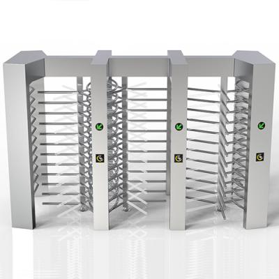 China Indoor / Outdoor Security System Three Channel 304 Stainless Steel Full Height Turnstile for sale