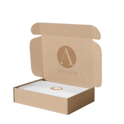 China Wholesale Customized Recycled Materials HXD Logo Foldable Present Clothes Corrugated Paper Boxes For Packaging for sale