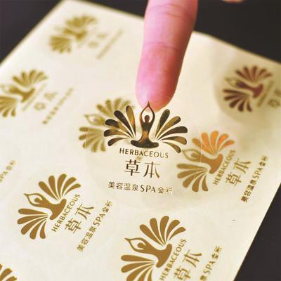 China HXD Customized Waterproof Waterproof Cosmetic Roll Logo Label Sticker Custom for sale