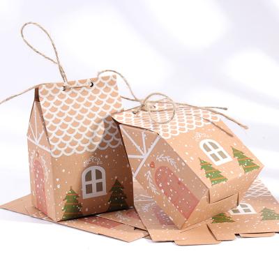 China Wholesale Recycled Materials Custom Christmas Style Luxury Kraft Paper Candy Gift Packing Box for sale