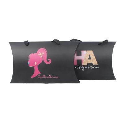 China HXD Factory Hotsale Fashionable Amazon Wholesale Customized Logo Hair Extention Wig Hair Packaging Paper Bags for sale