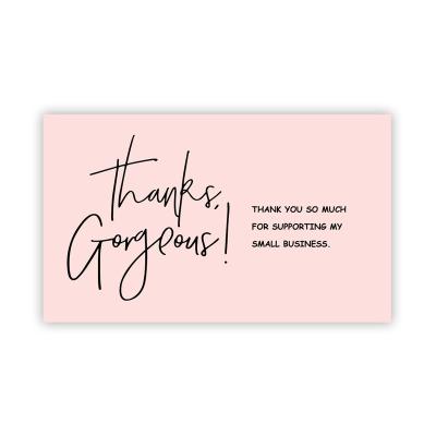 China Europe HXD Kraft Recycled Paper Thank You For Supporting My Small Business Custom Thank You Business Card for sale