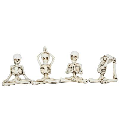 China All Country Resin Yoga Skull Sculpture For Hallowmas Decoration for sale