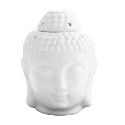 China Chinese Buddha Incense Oil Burner, Buddha Head Essential Oil Burner Aromatherapy Wax Melt Ceramic Burners Oil Diffuser for sale