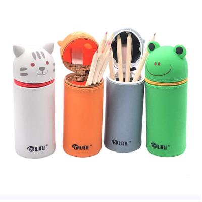 China High Quality All Kinds Of Silicone Pencil Bag Factory Wholesale Accept Customized Logo Stationery Waterproof Bag Popular Animal Shape Cute for sale