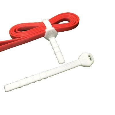 China Eco-Friendly Eco-Friendly Silicone Cable Tie Elastic Bands Reusable Cable Tie for sale