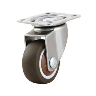 China Modern Factory Wholesale Prices 1-2 Inch Chrome Brown Furniture Wheels Furniture Casters for sale