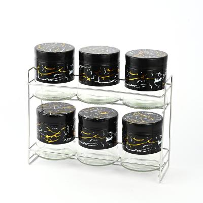 China 2022 New Arrival 2 Tier Storage Rack Black Kitchen Decor Spices And Seasonings Sustainable Sets for sale