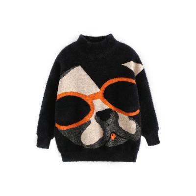 China Mudkingdom 3D Baby Boy and Girls Pattern Neck Acrylic Anti-Shrink Kids Autumn Tops and Winter Sweater for sale