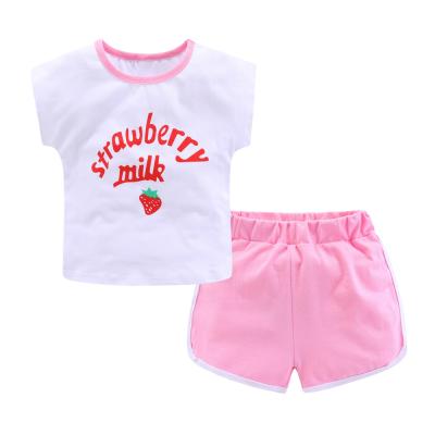 China Mudkingdom Casual Baby Fruit The Letter Boutique 100 Cotton Summer Dress Set for sale