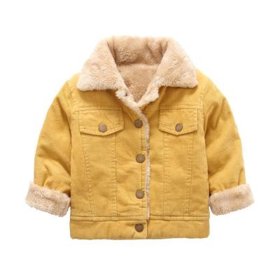 China Viable Mudkingdom Kids Warm Coats Winter Outwear Best For Sale Korea Style Boys Corduroy Jacket for sale