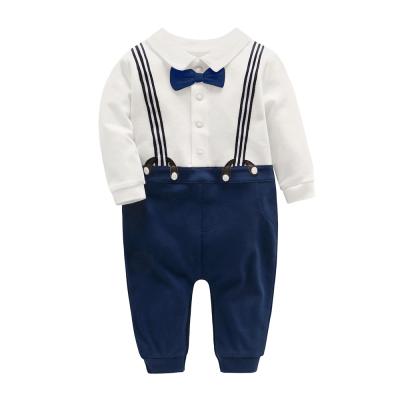 China Mudkingdom Boy Winter Clothes Formal Newborn Toddler Outfits Infant Romper Baby Winter Overalls for sale