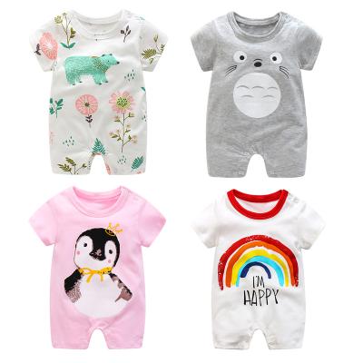 China Mudkingdom Short Sleeve Jumpsuit Newborn Short Summer Toddler Clothes Cotton Baby Rompers for sale