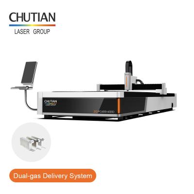 China Chutian 3000W 4000W 6000W Programmable Soft Steel Plate Laser Cutting Machine for 12mm 15mm 20mm Stainless Steel for sale