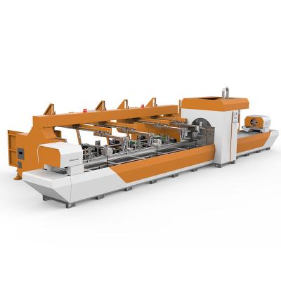 China Laser REDUCING Chutian CNC 4KW Pipe Cutting Machine Gold Fiber Laser Cutting Machine Automatic Feeding Price for sale