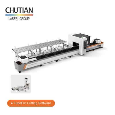 China Tube Laser Cutting 1000 1500 2000 3000 Watt 3 Chuck Fiber Laser Cutting Machines For Metal Steel Pipe Tube With Rotary for sale