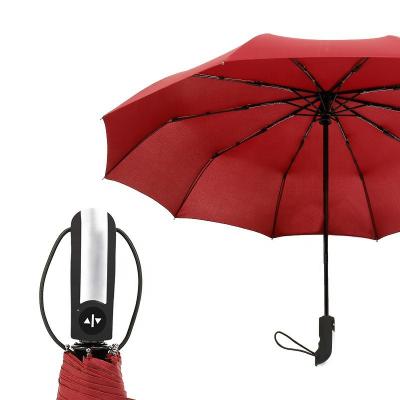 China 10 Ribs Custom Folding Large Umbrellla Printing 3 Fold Automatic Portable Umbrella for sale