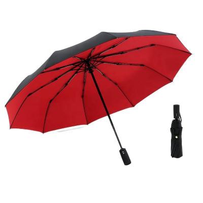 China Low MOQ Factory Price Automatic Double Layers Custom Logo Custom 3 Times Umbrella for sale