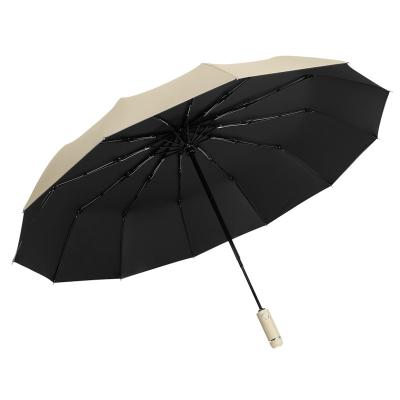 China Wholesale 3 Fold Light Waterproof Reflective Led Umbrella Rain Led Umbrella Automatic Open And Close for sale