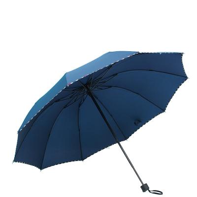 China 3 Fold Mini Umbrella Wholesale High Quality Super Prices Cheap Plaid Design Or Single Color Umbrella for sale