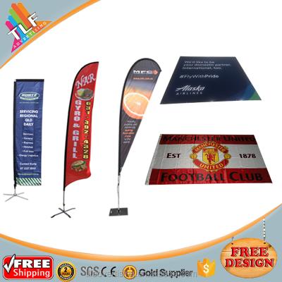 China Various Types FLYING Outdoor Advertising Custom Free Design Flag Printing Banner For Marketing for sale