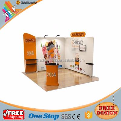 China Exhibition Trade Show Display Stand Tension Fabric Display Pop Up Display for sale