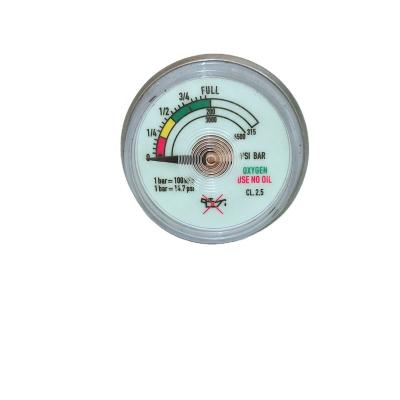 China 315bar Oxygen Pressure Gauge Not Filled 1.5