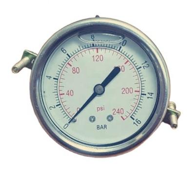 China High Quality 0-16bar 304 Stainless Steel Case Liquid Pressure Gauge 1.5