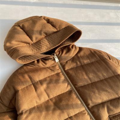 China Promotion High Quality Women's Breathable Down Coats Goose Down Coats Warm Hooded Coat for sale