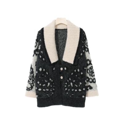 China Wholesale Custom LOGO High Quality Custom Design Anti-wrinkle winter women cardigan sweater woolen coats for sale