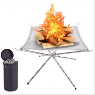 China New Eco-Friendly Outdoor Folding Ultra Light Portable Fire Oven Incinerator Firewood Winter Heater Burning Rack for sale